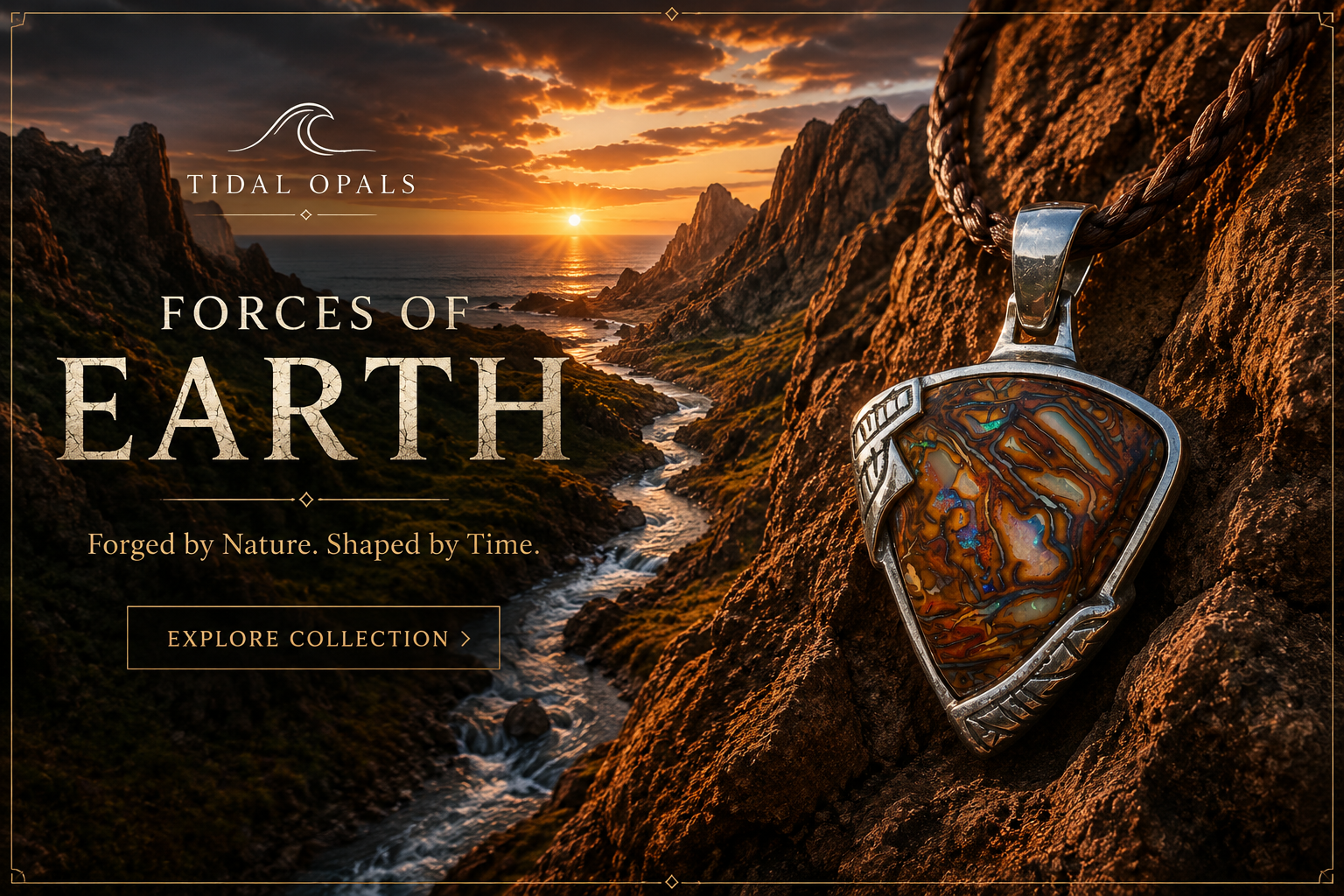 Forces of the Earth + Ocean | Boulder Opal Pendants