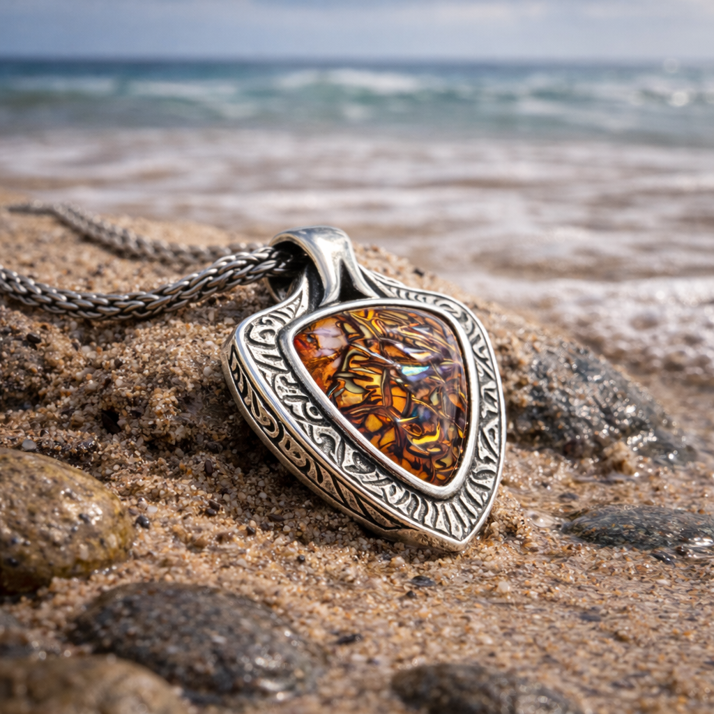 Shipwreck Relic Boulder Opal Pendant