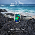 Neon Tide Boulder Opal Cuff Bracelet