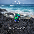 Neon Tide Boulder Opal Cuff Bracelet