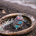 Ocean Fire Trinity Australian Boulder Opal Ring
