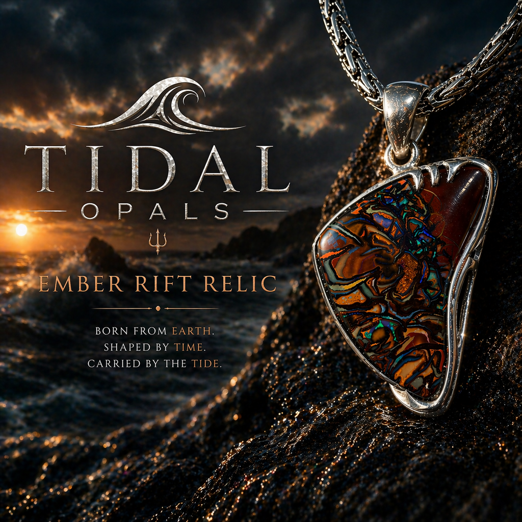 Ember Rift Relic Australian Boulder Opal Pendant