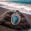 Ocean Fire Australian Boulder Opal Pendant