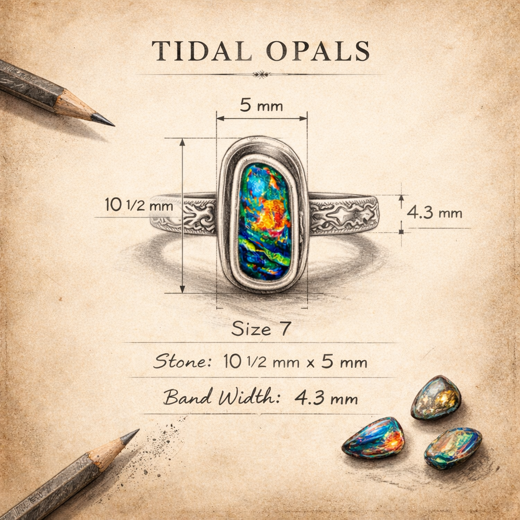 Elemental Awakening Australian Boulder Opal Ring