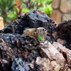 Sunset Current — 14K Gold Boulder Opal Ring