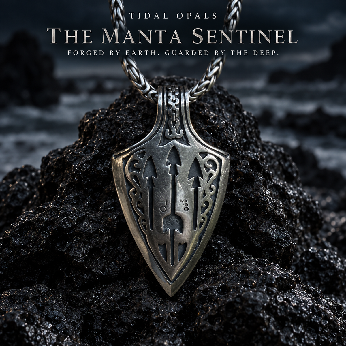 The Manta Sentinel — Boulder Opal Pendant
