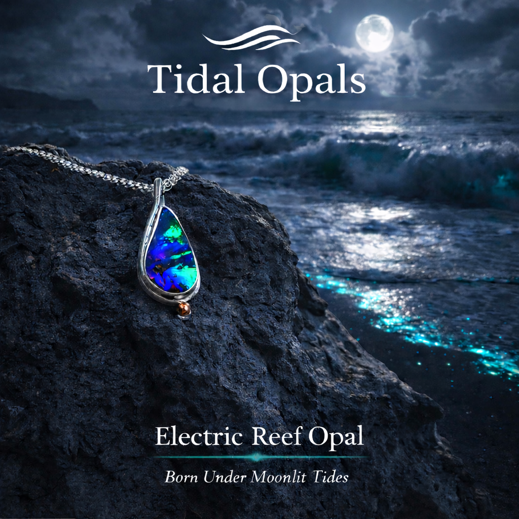 Electric Reef Australian Boulder Opal Pendant