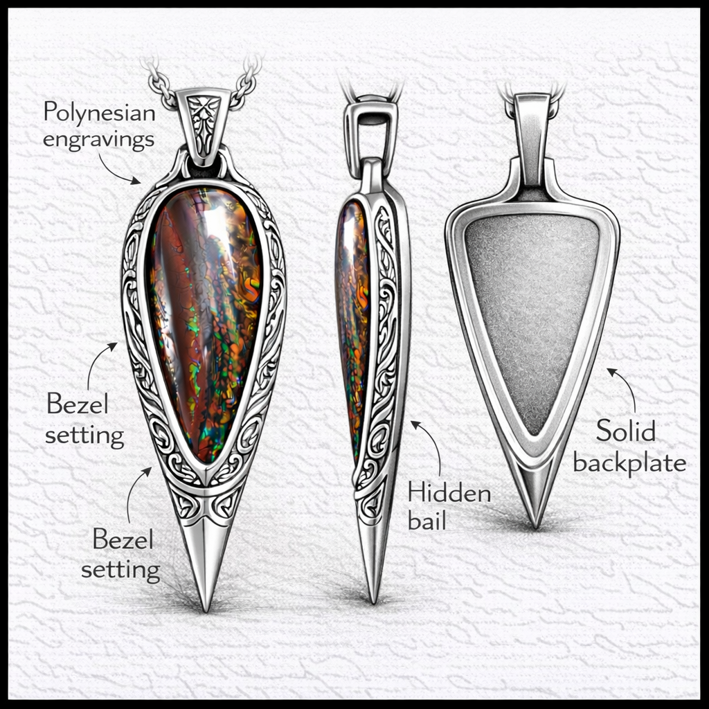 Get Australian Boulder Opal Pendant Online 