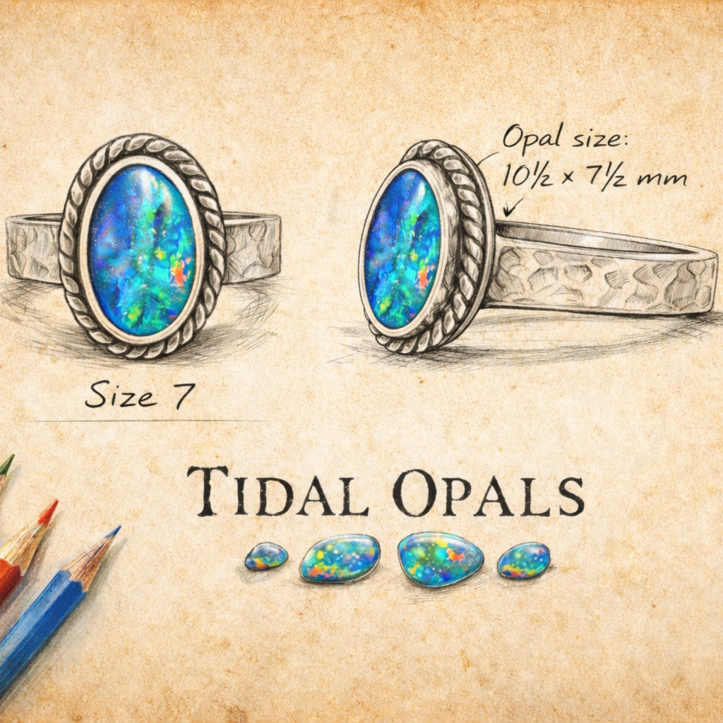Ocean Spirit Australian Boulder Opal Ring