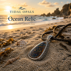 Ocean Relic Australian Boulder Opal pendant .