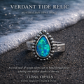 Verdant Tide Relic Australian Boulder Opal Ring
