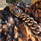 Riptide — Lightning Ridge Opal Silver Bracelet