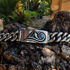 Riptide — Lightning Ridge Opal Silver Bracelet