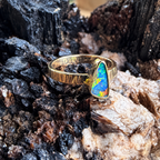 Solar Crest — 14K Gold Winton Boulder Opal Ring