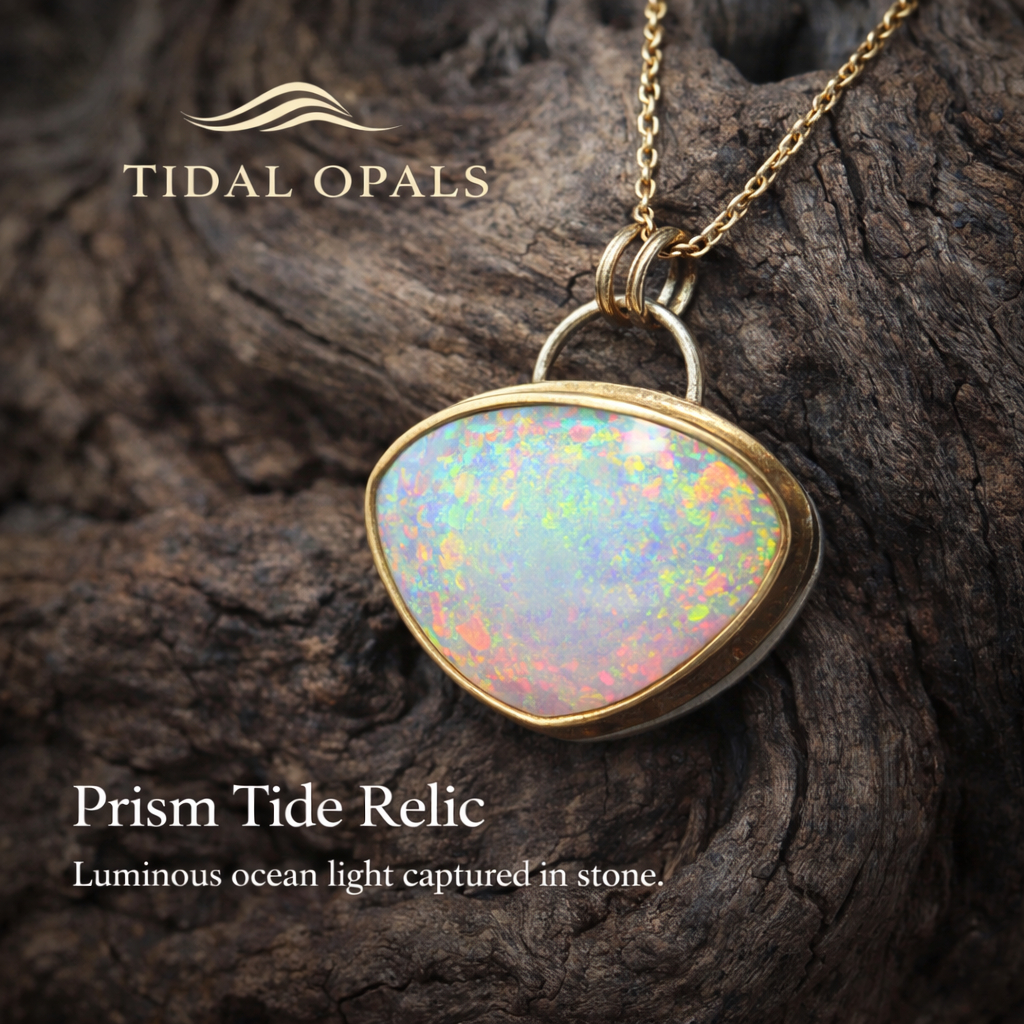Prism Tide Relic Coober Pedy Crystal Opal Pendant