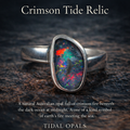Crimson Tide Relic Australian Boulder Opal Ring