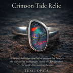 Crimson Tide Relic Australian Boulder Opal Ring