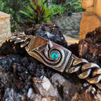 Riptide — Lightning Ridge Opal Silver Bracelet