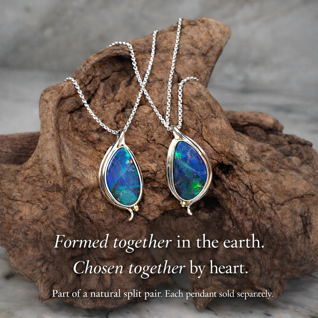 Shared Origin Soulmate Boulder Opal Pendant B
