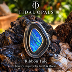 Ribbon Tide – Boulder Opal Shadowbox Ring