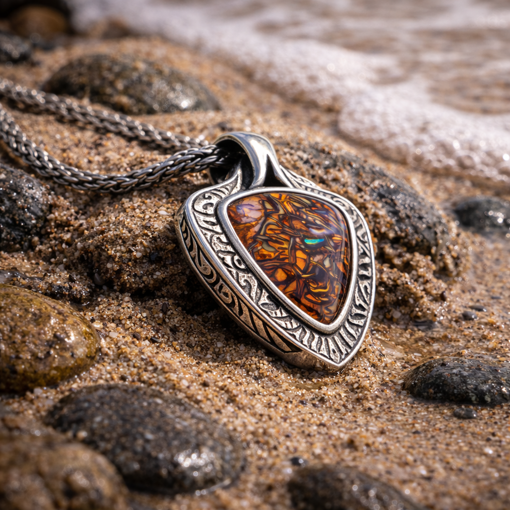 Shipwreck Relic Boulder Opal Pendant