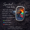 Spectral Tide Relic Ring – Australian Boulder Opal in Sterling Silver
