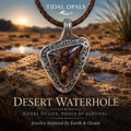 Desert Waterhole Australian Boulder Opal Sterling Silver Pendant