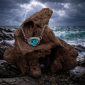 Tidal Ribbon Fire Australian Boulder Opal Pendant