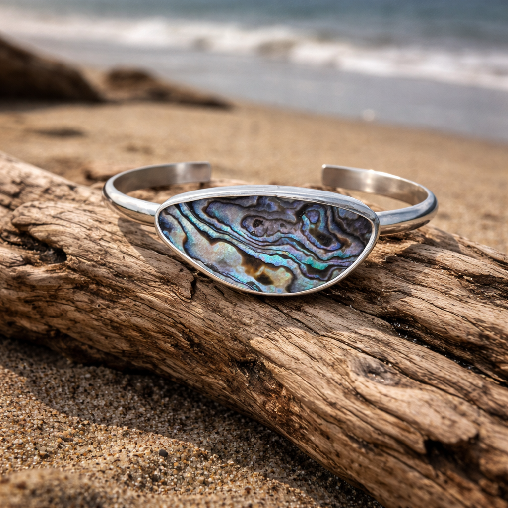 Handmade coastal-inspired gemstone bracelet design