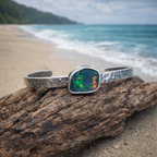 Riptide Australian Boulder Opal Cuff Bracelet