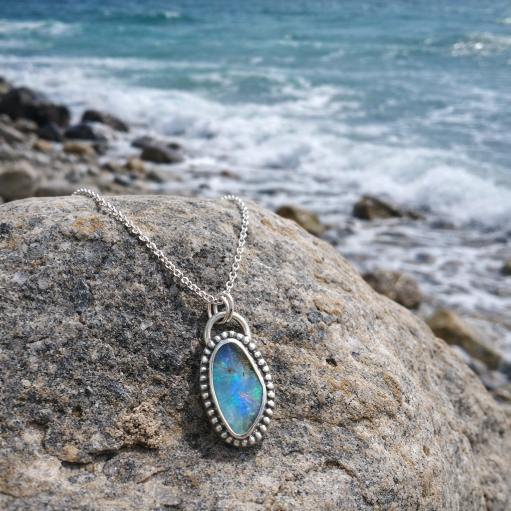 Ocean Spirit Australian Boulder Opal Pendant