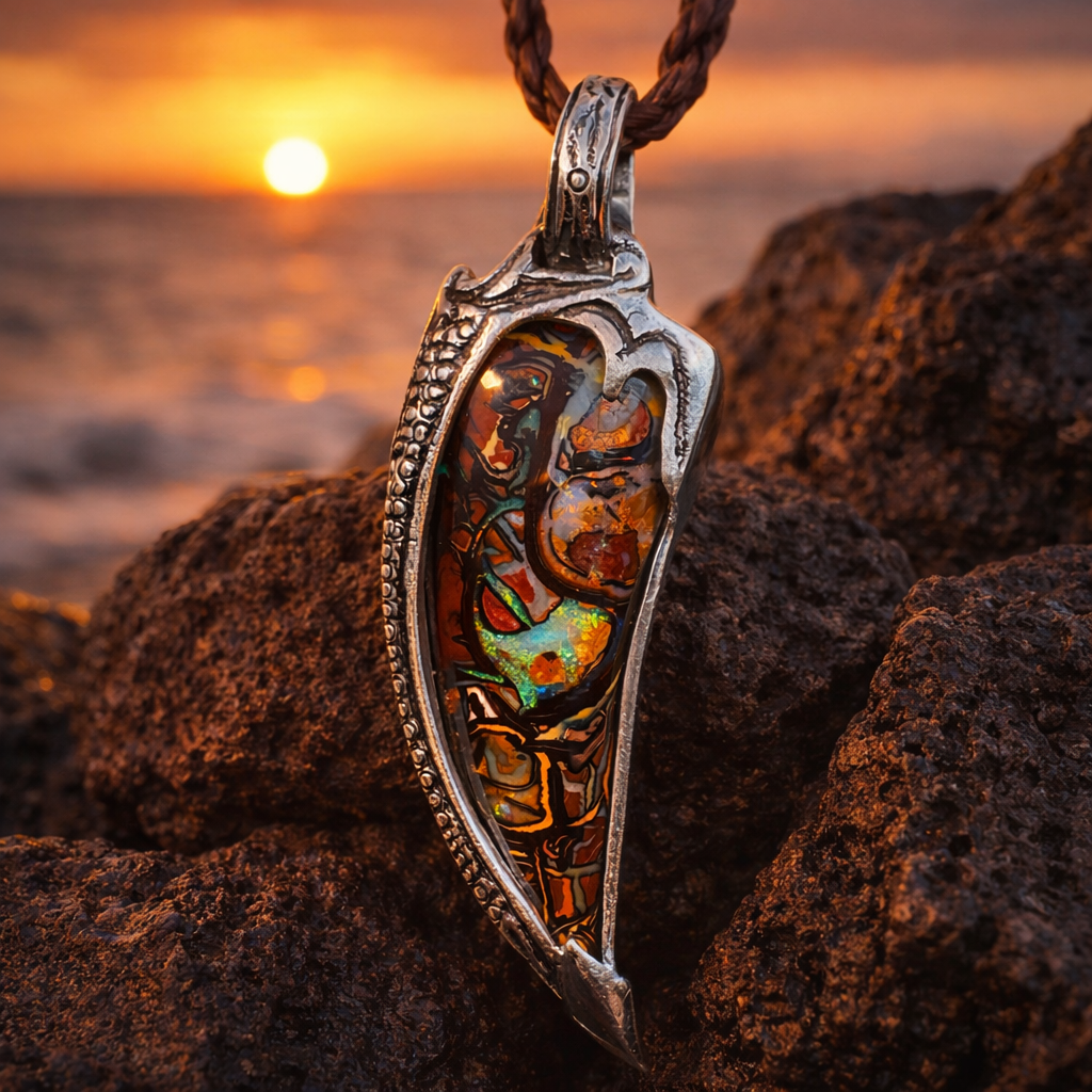 Wayfinder Relic Tidal Spear Boulder Opal Pendant