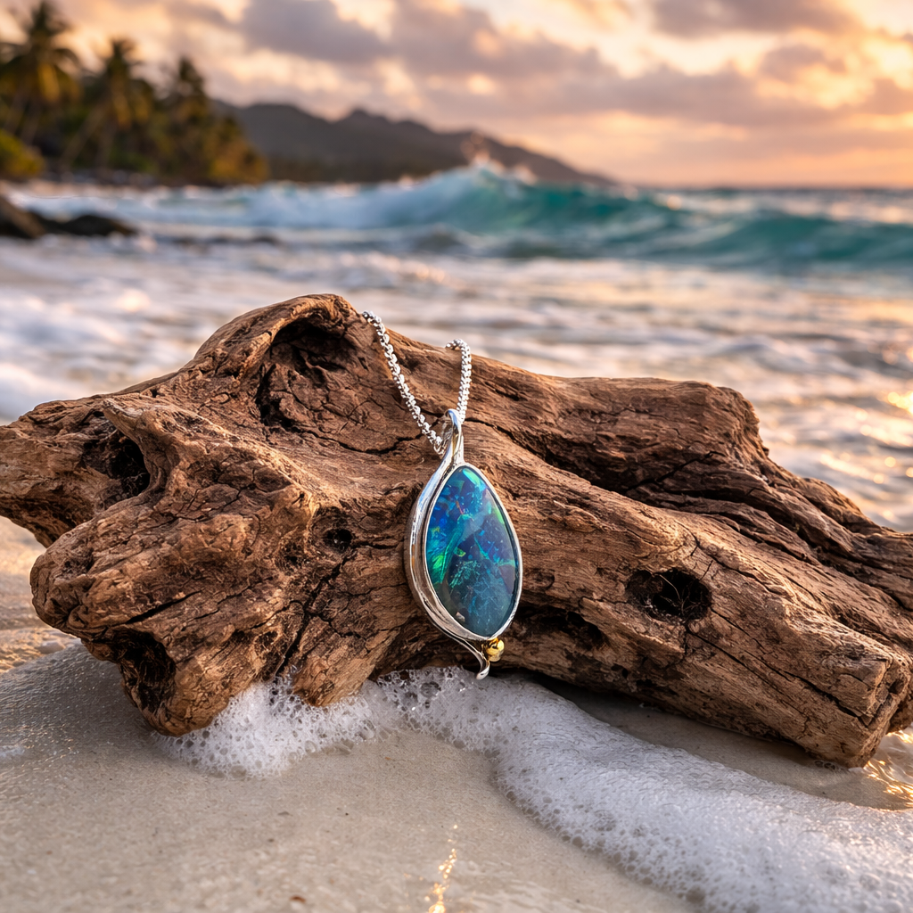 Shared Origin Soulmate Boulder Opal Pendant B