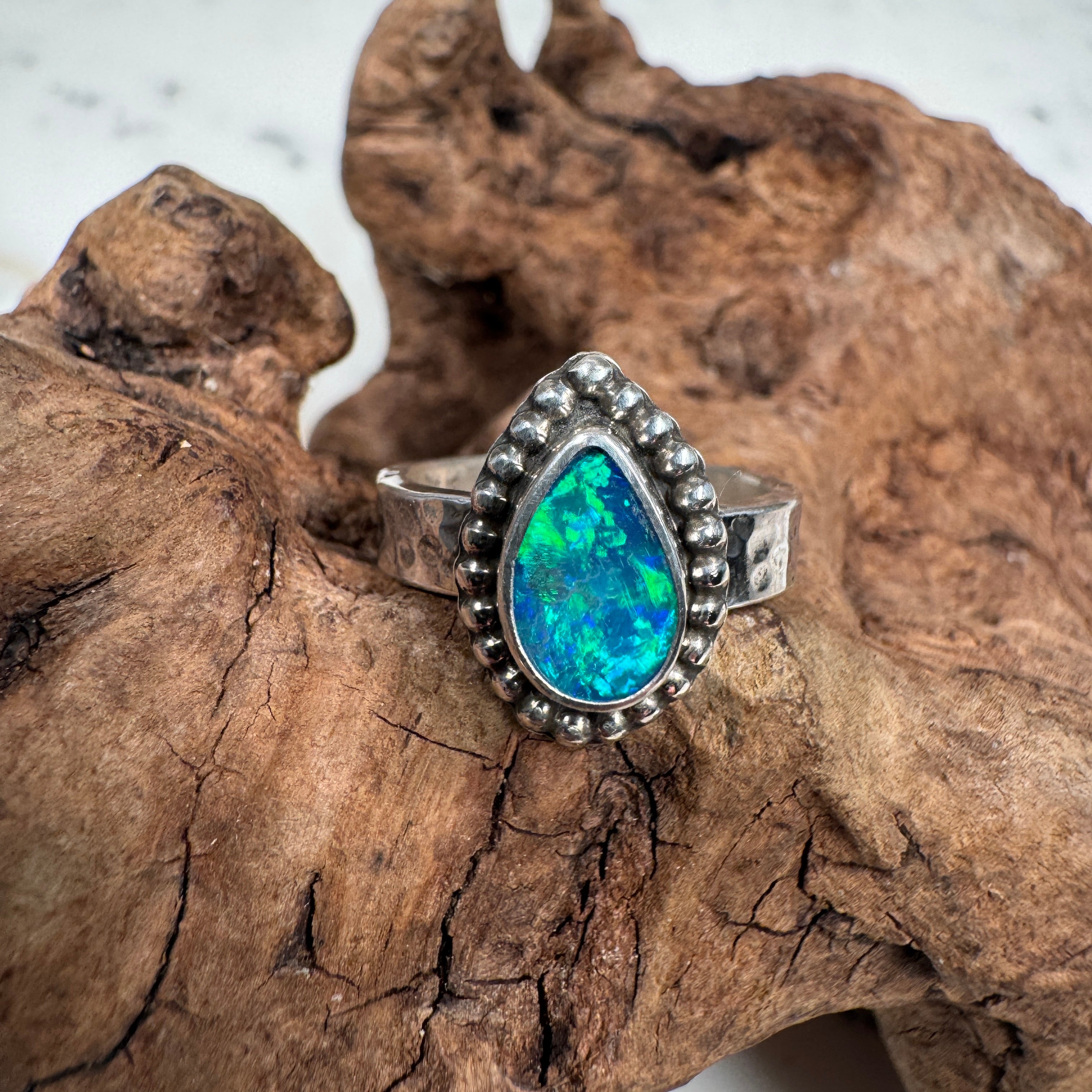  Tide Relic Australian Boulder Opal Ring