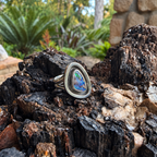 Hidden Reef – Boulder Opal Shadowbox Ring
