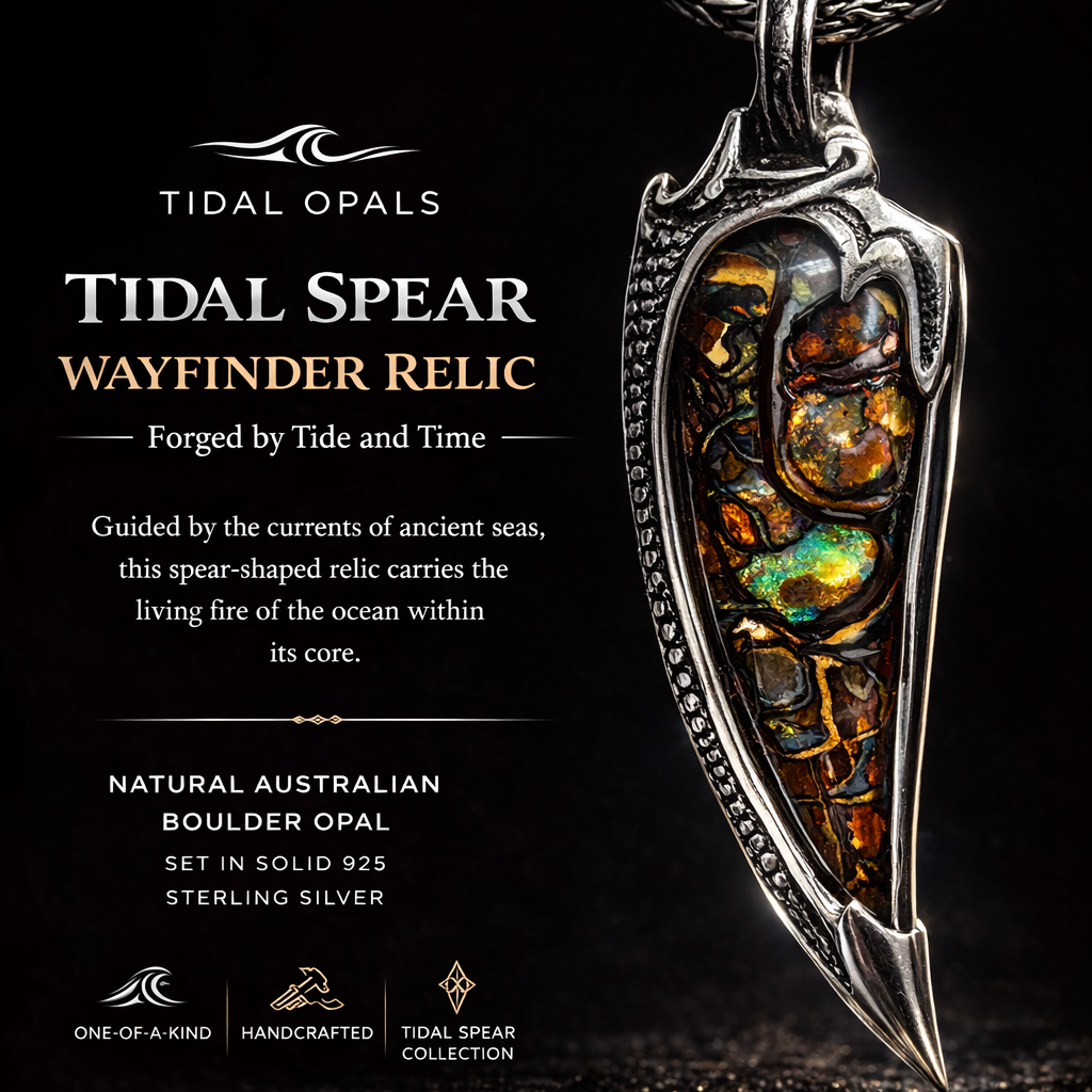 Wayfinder Relic Tidal Spear Boulder Opal Pendant