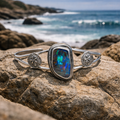 Pacific Ember Australian Opal Cuff with Sand Dollar Accents
