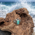 Emerald Tide Australian Boulder Opal Ring