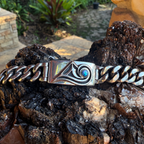 Riptide — Lightning Ridge Opal Silver Bracelet