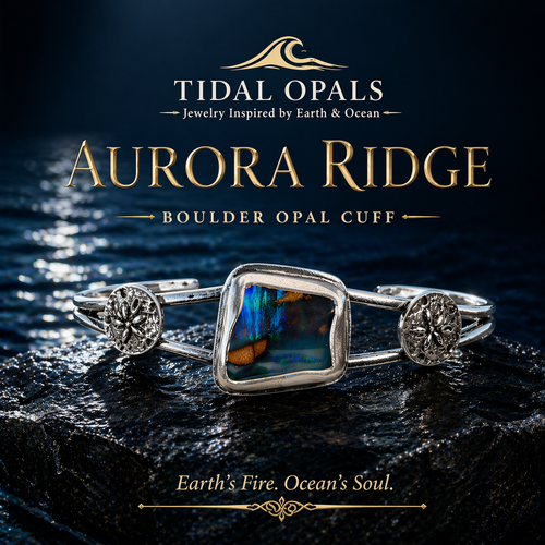 Aurora Ridge Boulder Opal Cuff Bracelet