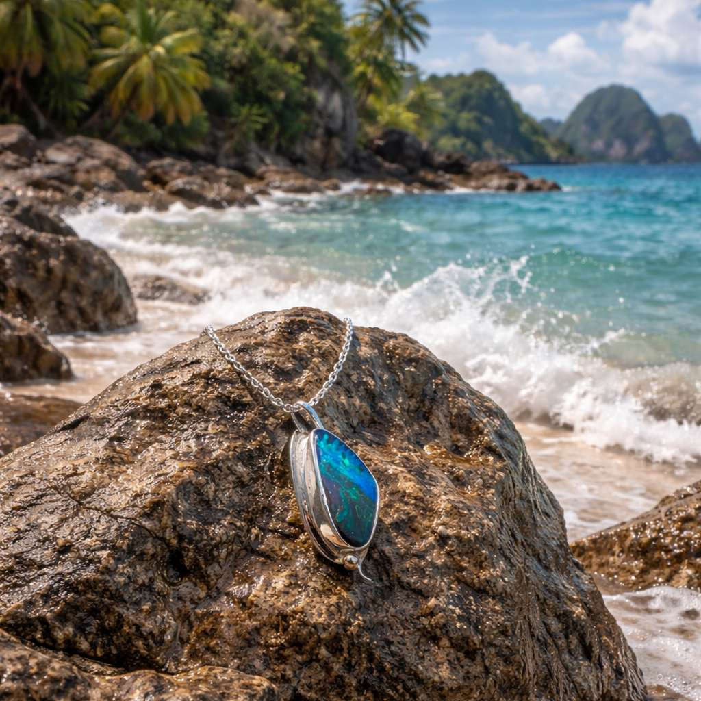 Shared Origin Soulmate Australian Opal Pendant A