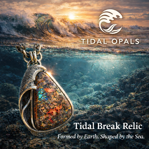 Tidal Break Relic Boulder Opal Pendant