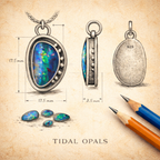 Ocean Fire Australischer Boulder-Opal-Anhänger