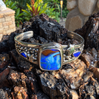Lost Lagoon Australian Boulder Opal + Sterling Silver Cuff