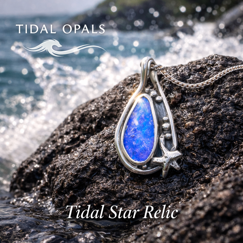 Tidal Star Relic with Starfish Boulder Opal Pendant