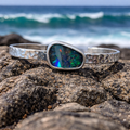 Elegant handmade gemstone bracelet with opal