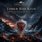 Ember War Relic Australian Boulder Opal pendant handcrafted in sterling silver by TIDAL OPALS.