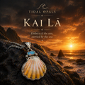 Kai Lā Sunrise Shell and Fire Boulder Opal Pendant
