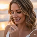 Colorful Volcanic Ember Red Australian Boulder Opal Ring