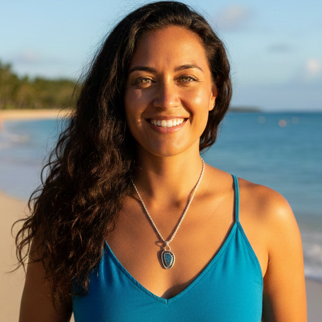 Ocean Fire Australian Boulder Opal Pendant